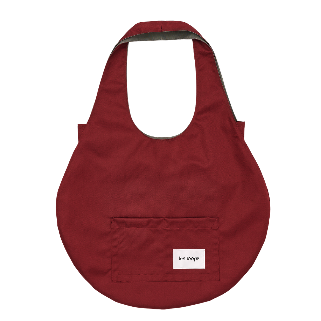 Wendetasche, Auswahl zwischen 2 Farbseiten, kräftige Akzente mit Trendfarbe Bordeaux