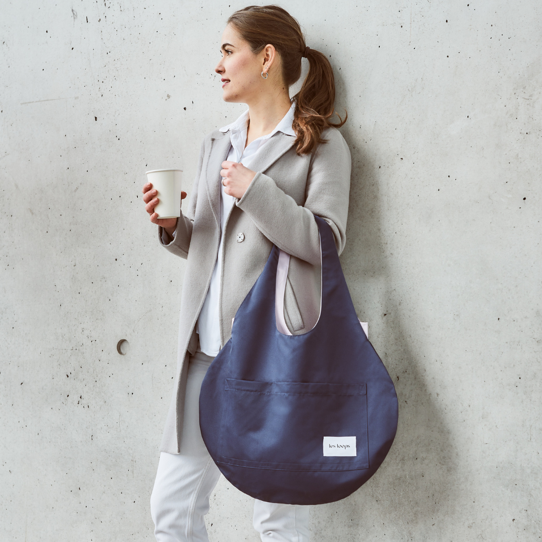 Loops Shopper Navy-Lavender