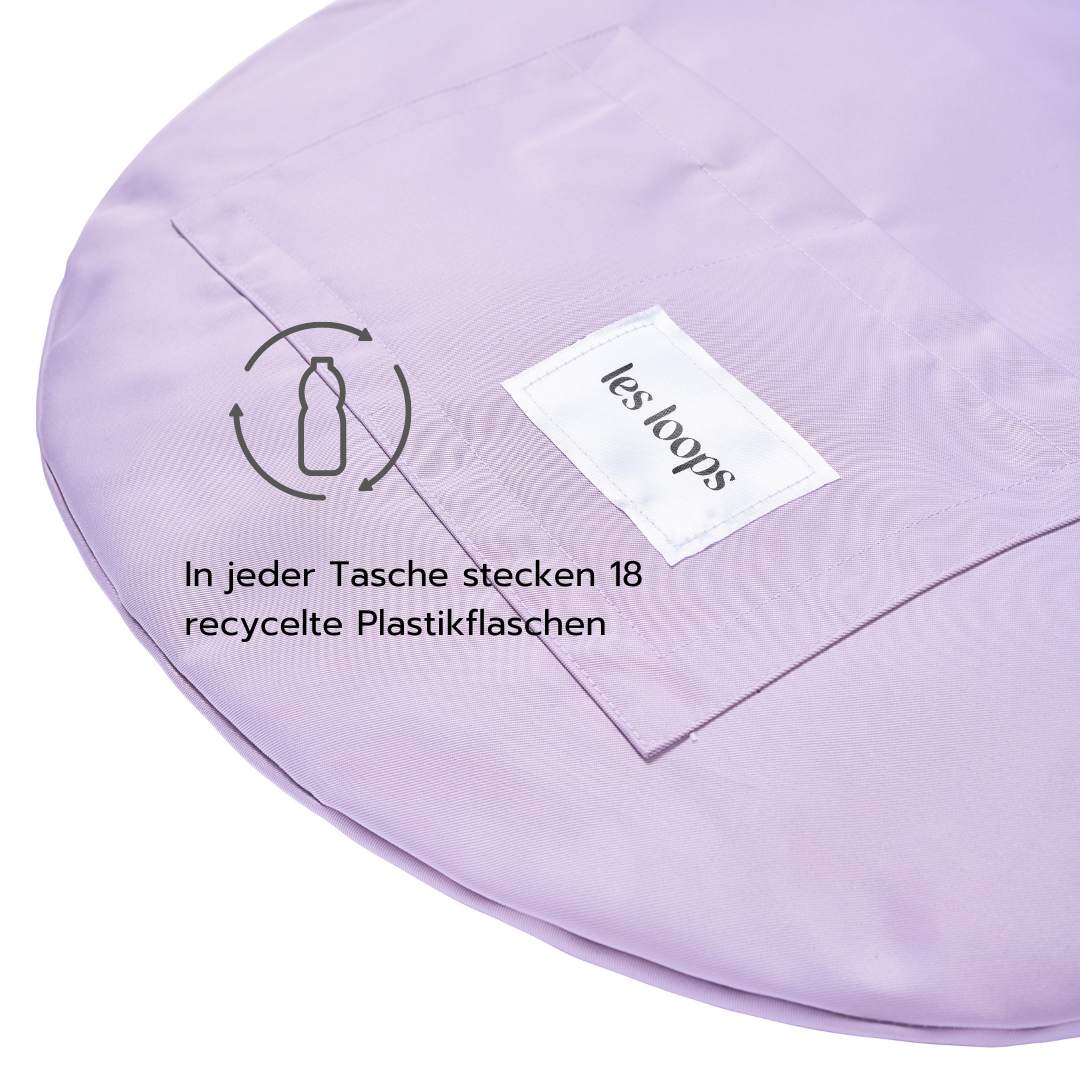 Loops Shopper Navy Lavender aus Reyclingmaterial, in jeder Tasche stecken 18 Plastikflaschen für meht Nachhaltigkeit und weniger Müll